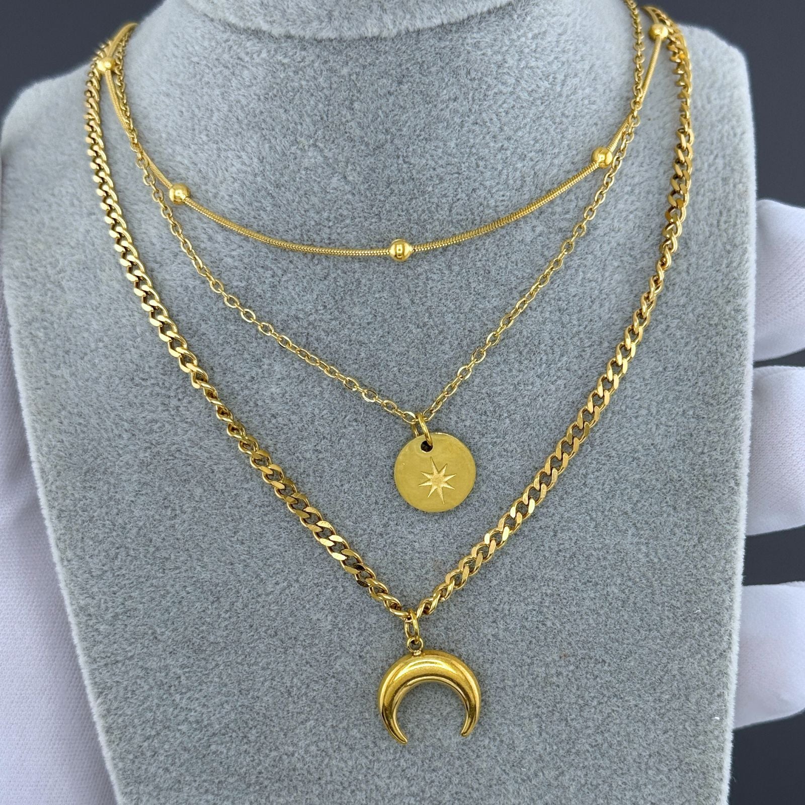 18k Gold Plated Stainless Steel waterproof  Necklace