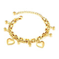 Two Hearts Bracelet. Waterproof