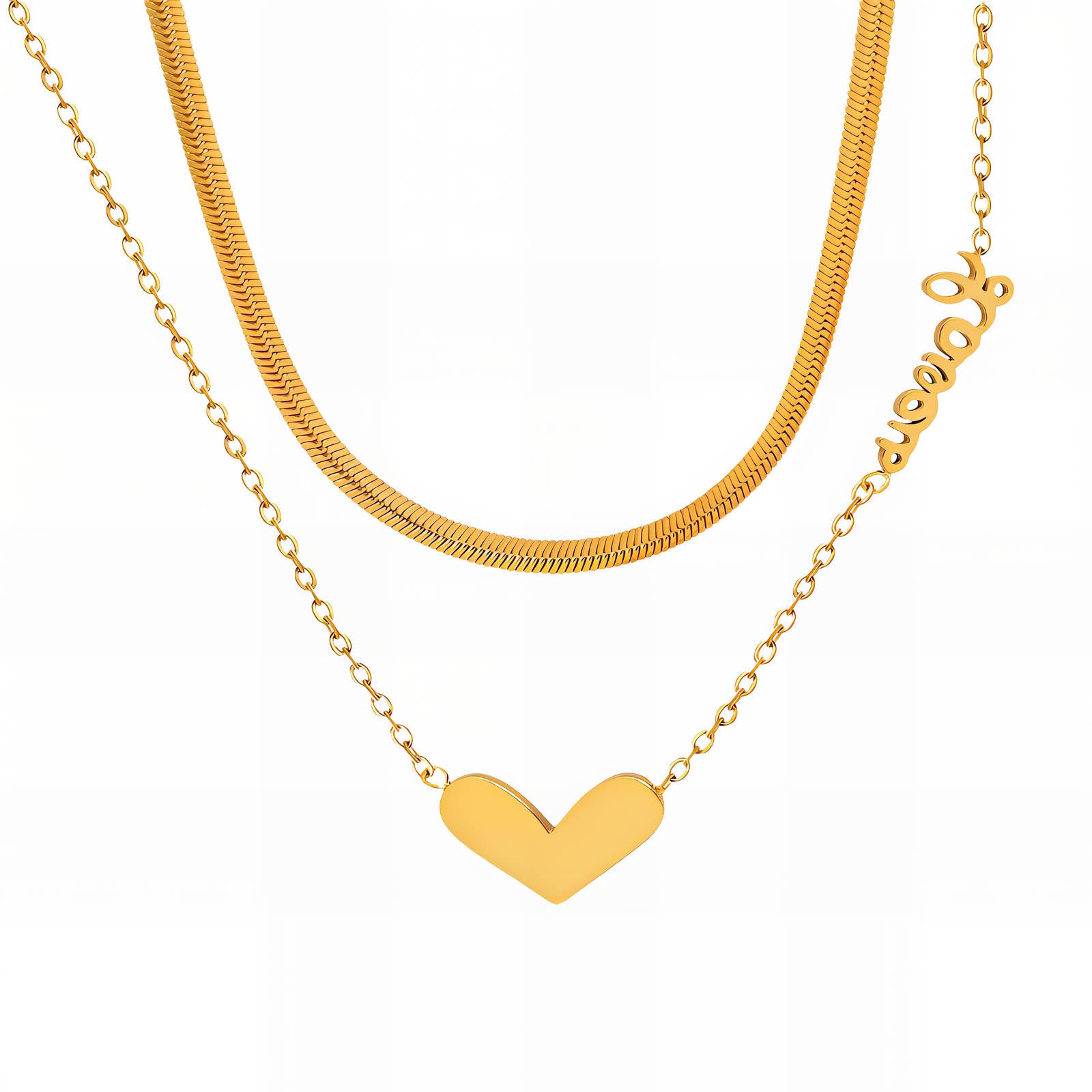 18k Gold plated steel Necklace. waterproof and hypoallergenic