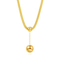 Ball Drop stainless Steel Neclace