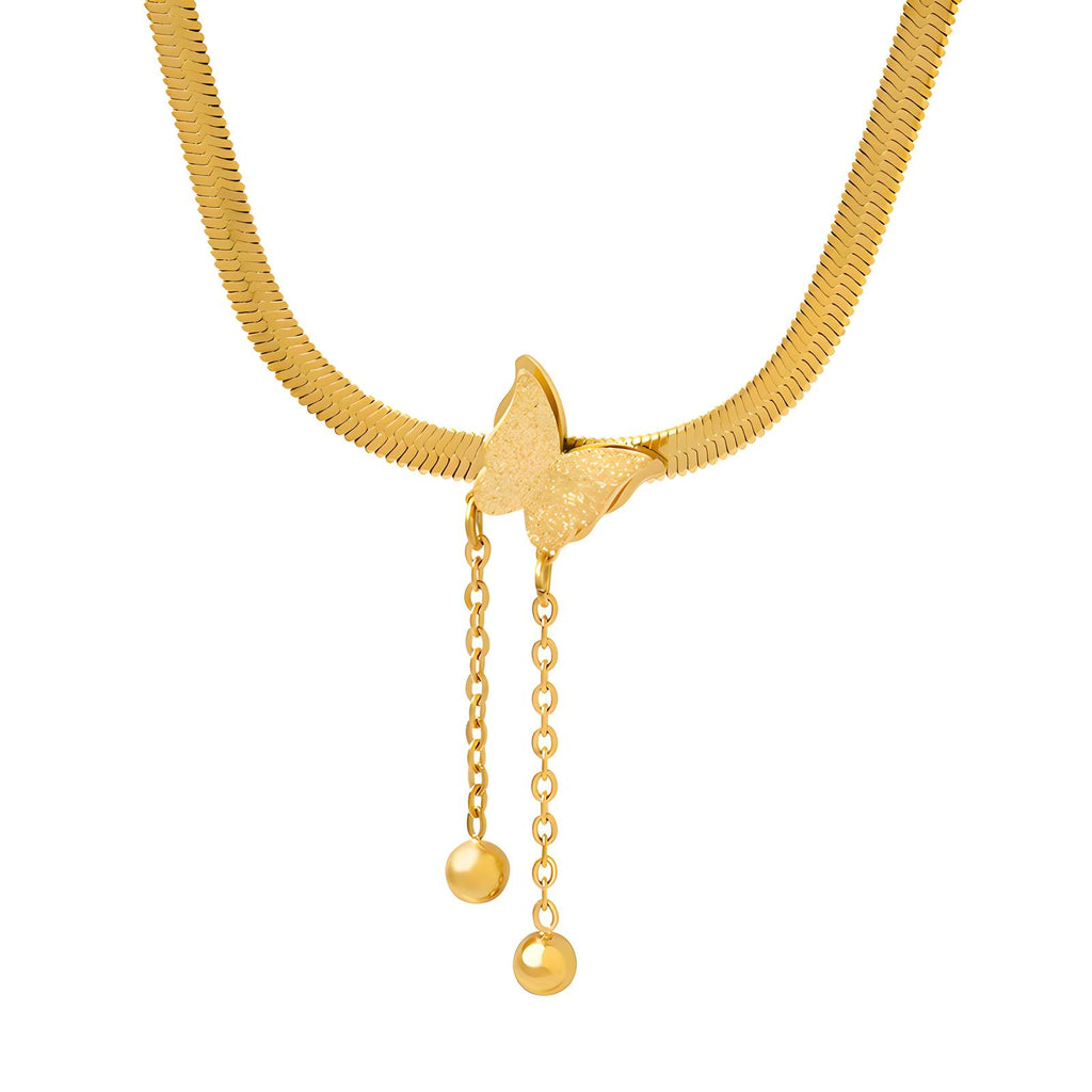 Buterfly Gold Plated Necklace