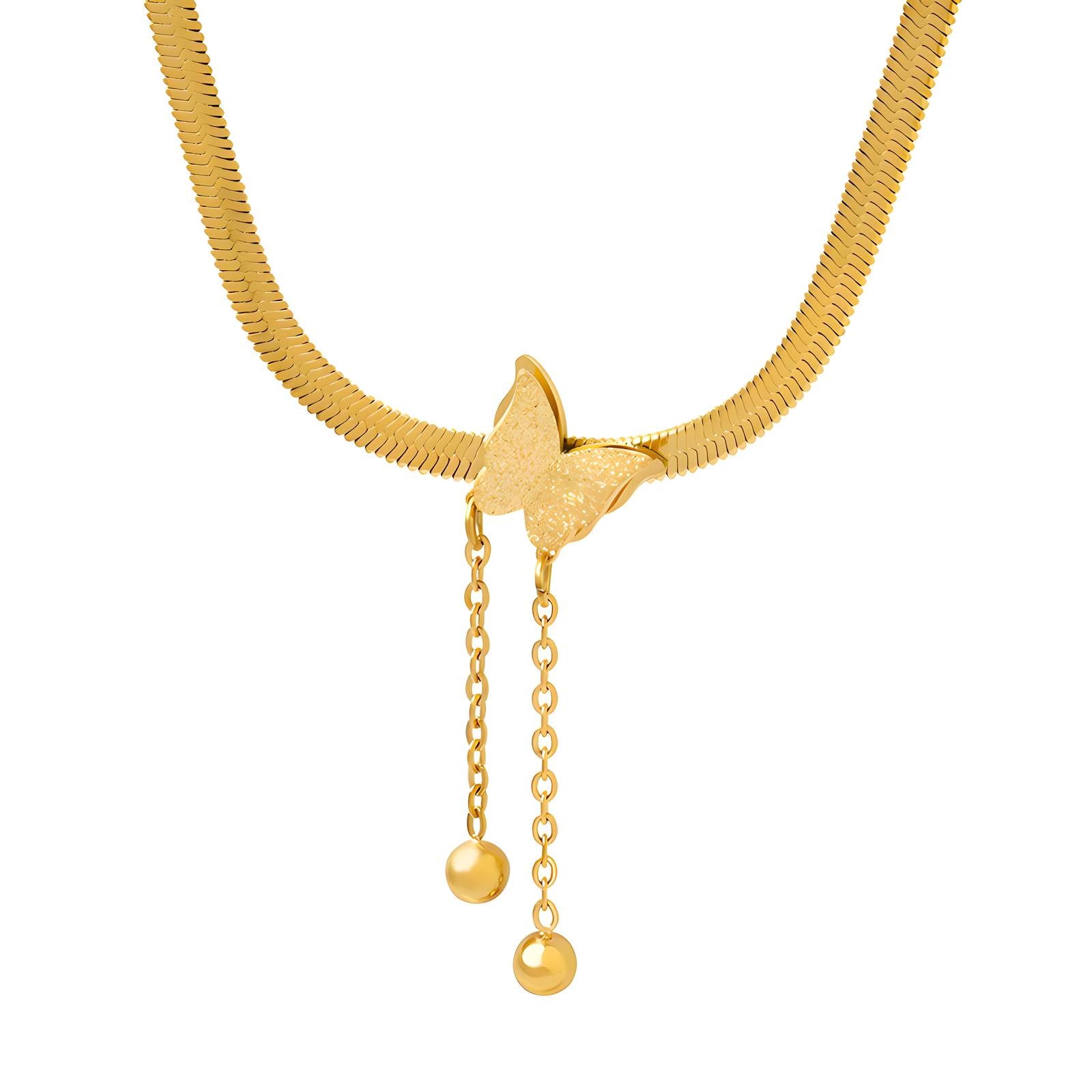 Buterfly Gold Plated Necklace
