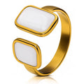 White Zirconia 18k Gold plated Ring