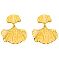 Ginkgo leaf earrings