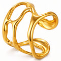 Ring 18k gold plated stainless steel