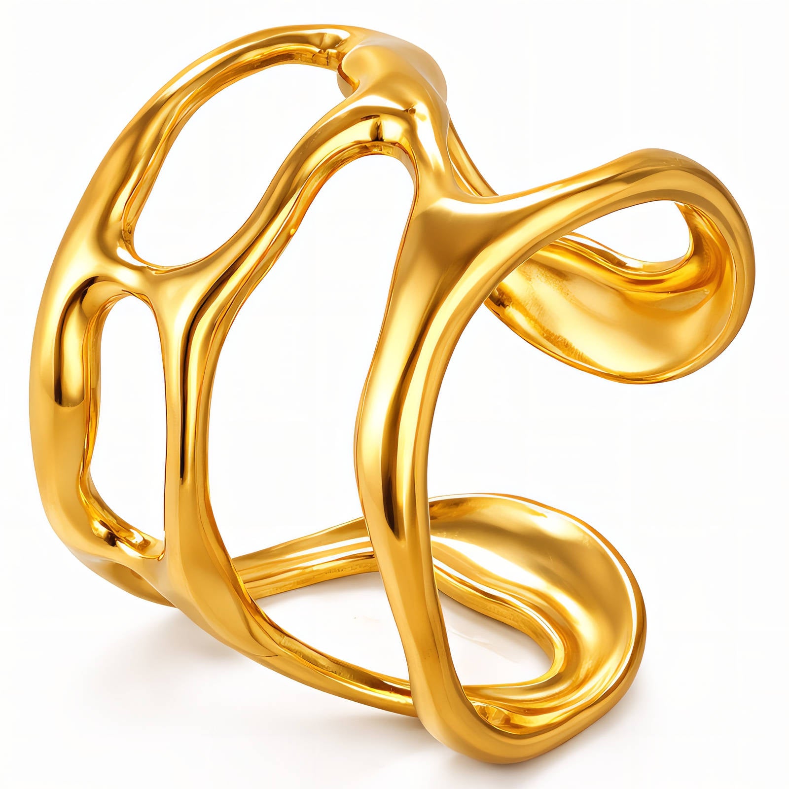 Ring 18k gold plated stainless steel