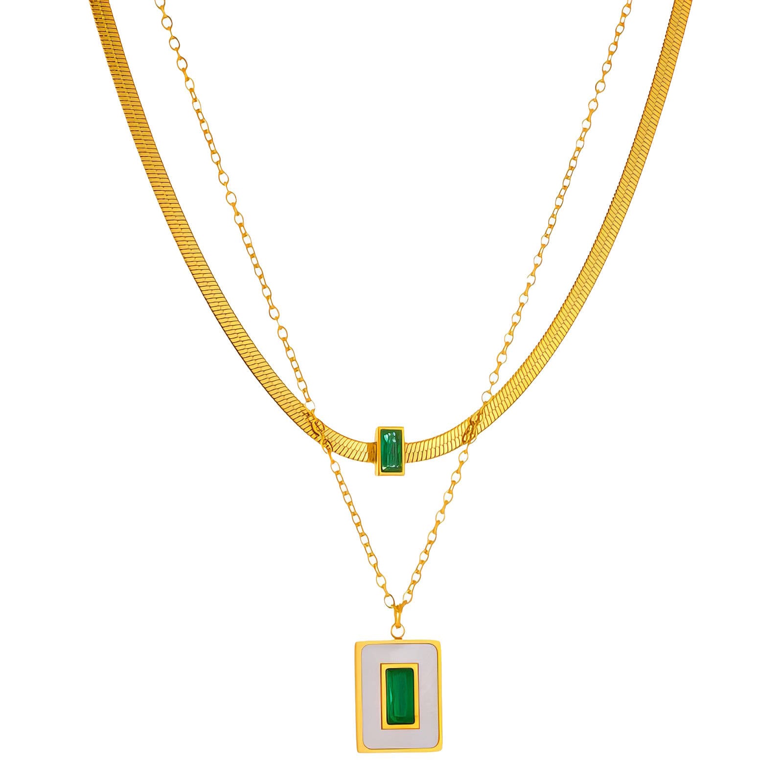 18k Gold Plated Necklace, waterproof and non-tarnish