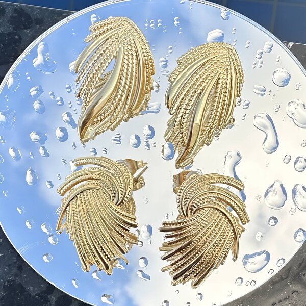 Gold plated earrings